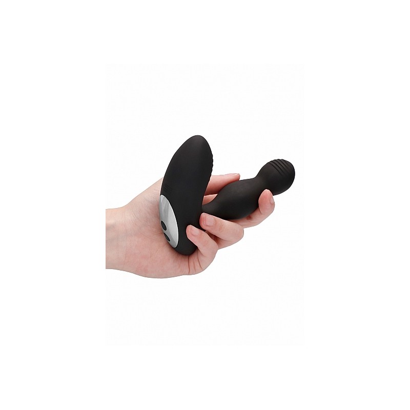 Remote Controlled E-Stim & Vibrating Prostate Massager - Black